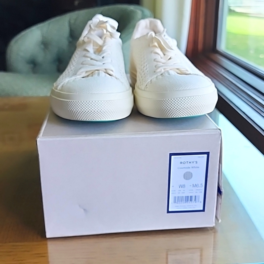 Rothy's Courtside White worn once